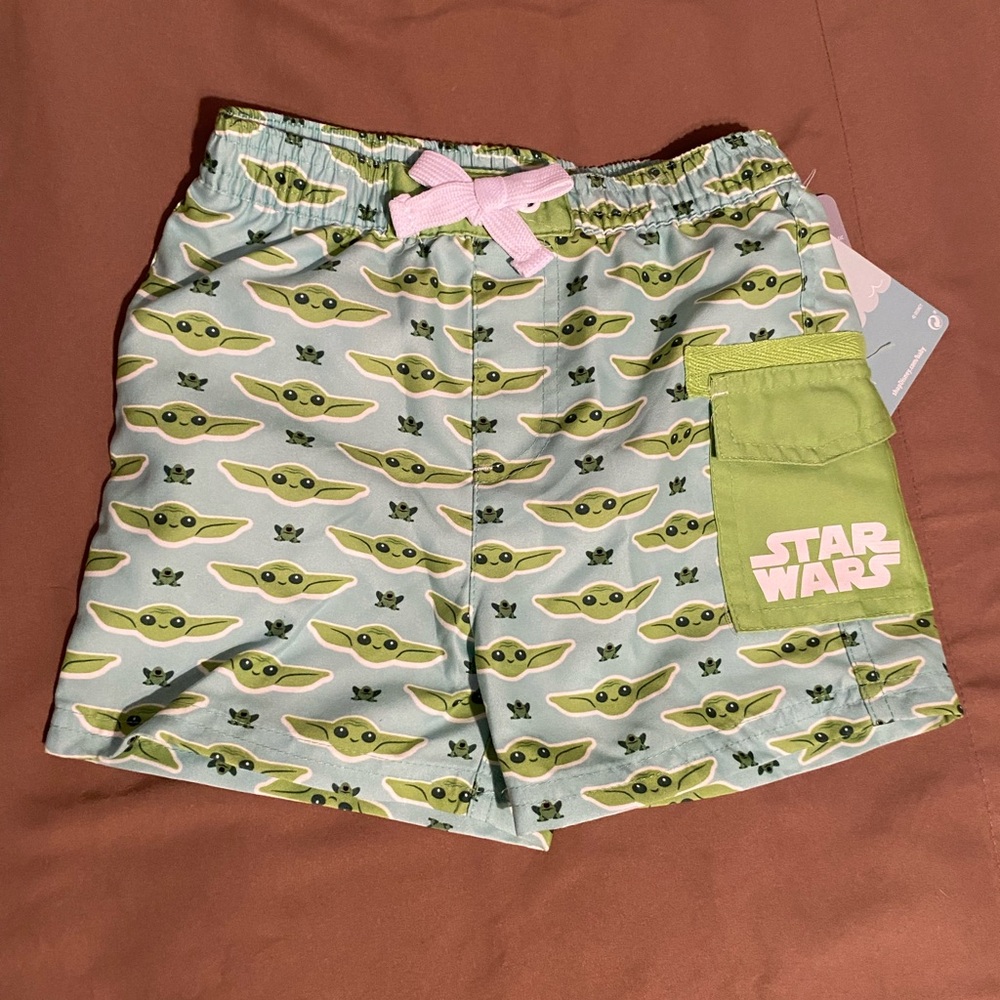 Baby Yoda swim trunks